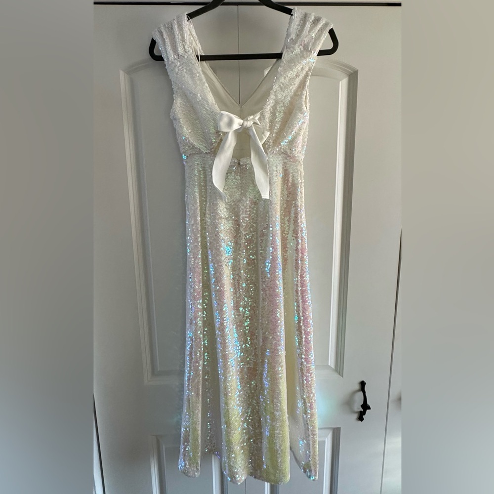 NWOT Konnie Iridescent Sequin Midi Dress - Picture 4 of 7